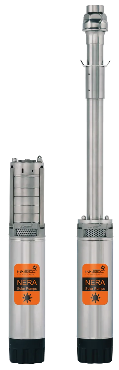 NERA – Solcelle-dykkpumpe med innebygd MPPT. Helical eller sentrifugal. Batterifri.