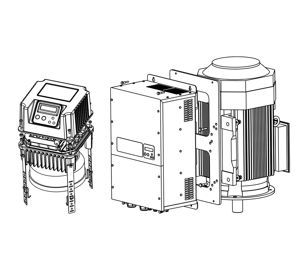 Vasco motor kit – The VASCO inverter - VAriable Speed COntroller can be installed directly on the motor thanks to the mounting kit